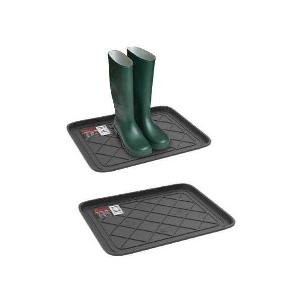 Fleming Supply All Weather Boot Tray Water Resistant Plastic Shoe Mat for Indoor and Outdoor Use, Small 152097UZP - main